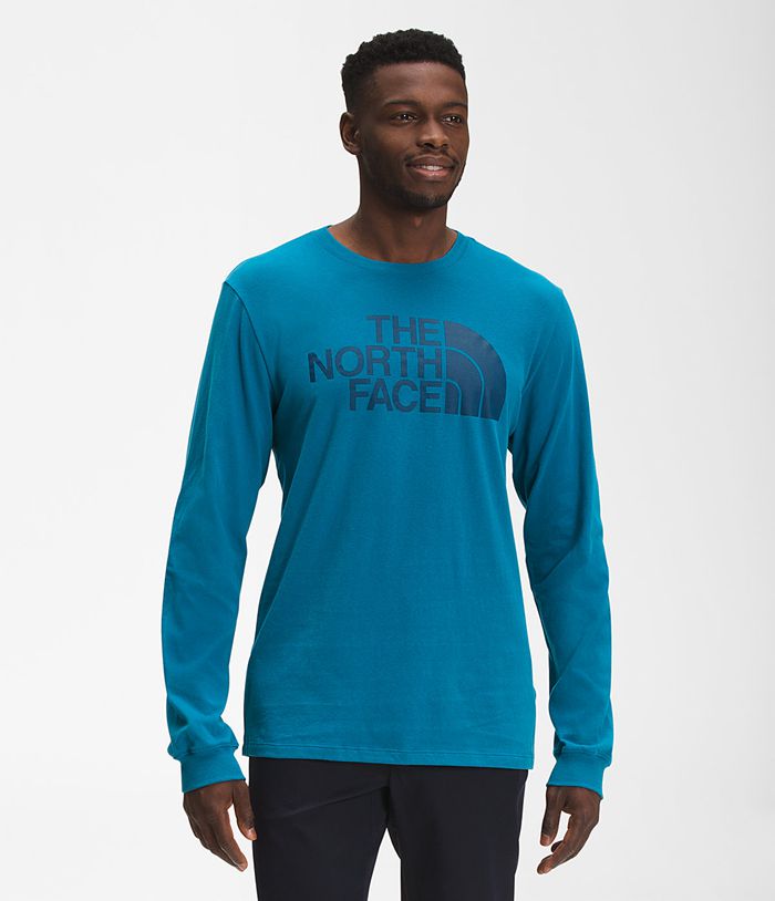 Camiseta The North Face Hombre Azules Manga Larga Half Dome 90361CNVI